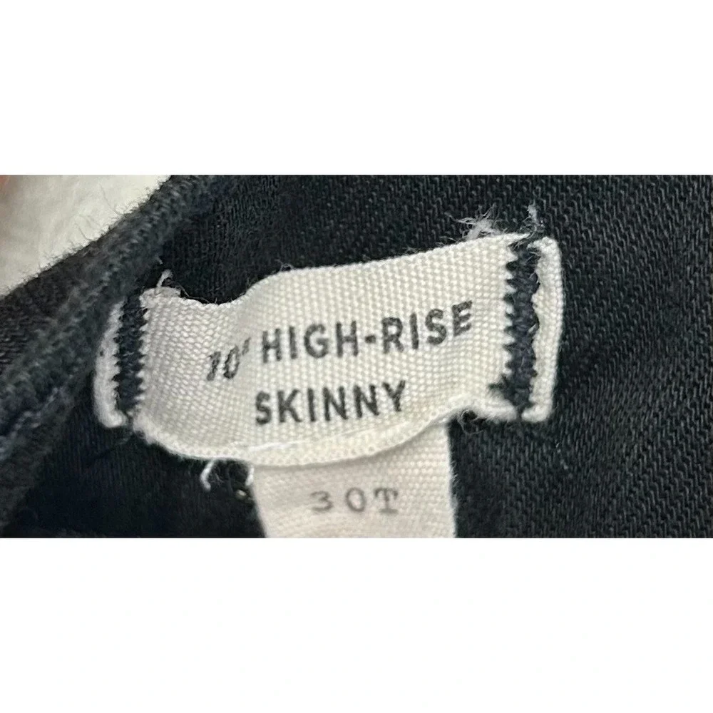 Madewell Skinny Jeans Womens 30T Black Denim 10